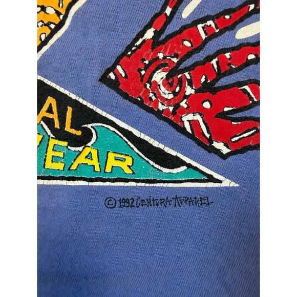 VTG 1992 True Aussie Original Surfwear Tank Top Blue Graphic Print Surfer Vibe - Picture 6 of 14